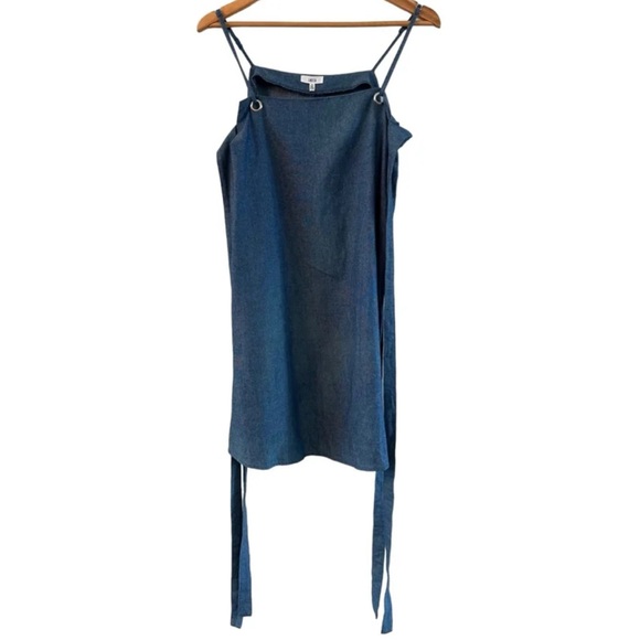 Lucca Chambray Cotton Mini Dress with Adjustable Straps size Small - Picture 2 of 8